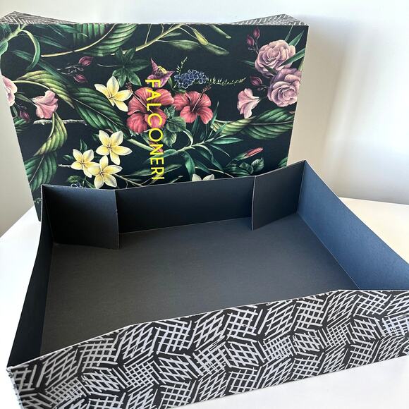 Falconeri Large Floral Gift Box XL 18.75" x 13.75" 4.5" - Picture 3 of 9